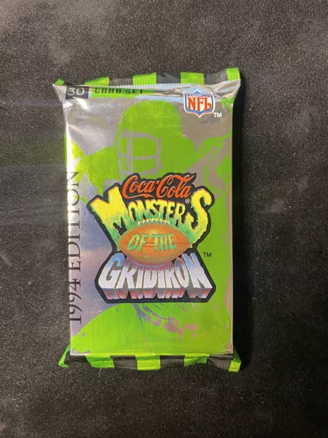 1994 Monsters of the Gridiron Coca Cola Set Wax Pack Sealed Unopened
