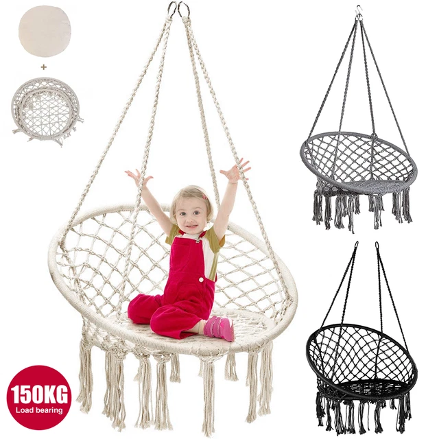 Hängesessel Hängeschaukel Hängekorb Hängestuhl Hängesitz Mit/Ohne Kissen 150 Kg