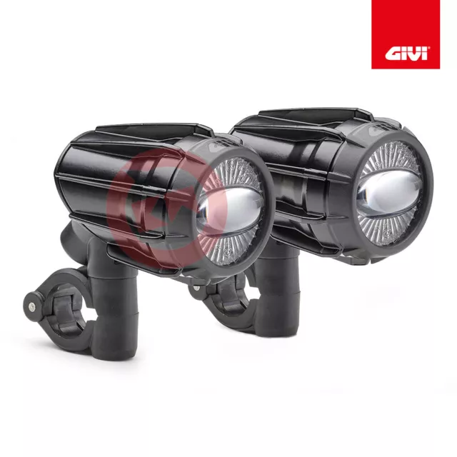 Givi S322 Coppia Fari Faretti Led Antinebbia Fog Lights Led Projectors Per Moto