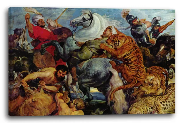 Toile/Cadres Peter Paul Rubens - Chasse au tigre et au lion
