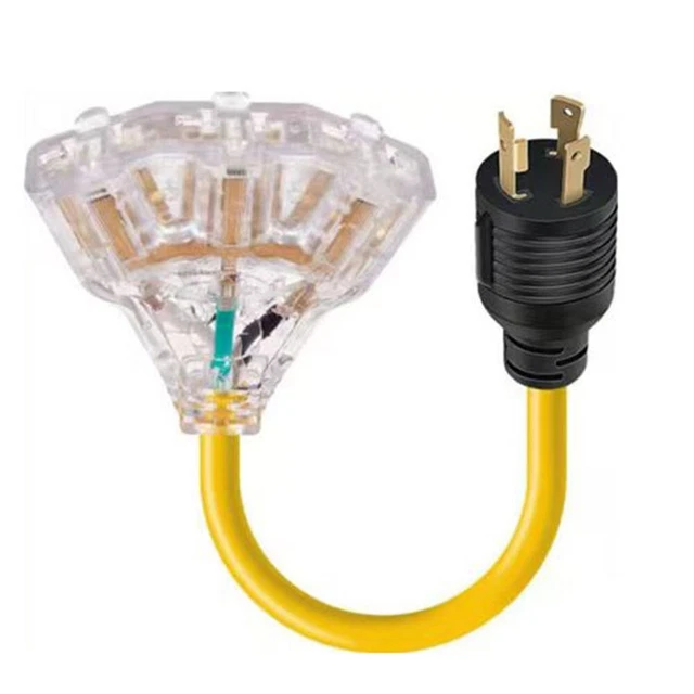 Weather Resistant Generator Extension Cord 3750W Load Capacity NEMA L530P