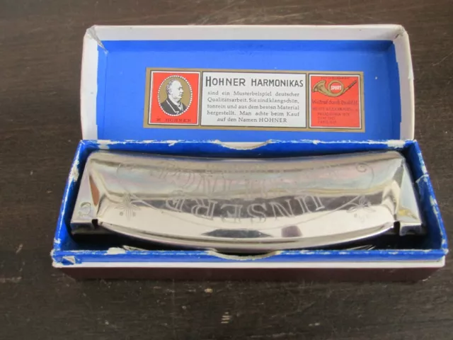 Vintage M Hohner Germany Unsere Lieblinge Harmonica With Original Box