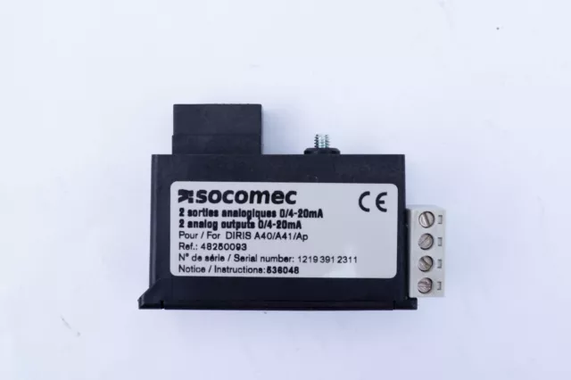 SOCOMEC Diris  PLC I/O Module 48250093  Out 0/4 - 20 ma