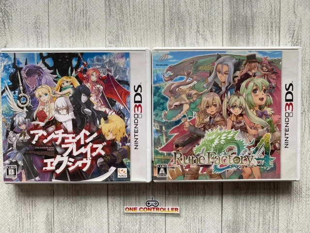 Nintendo 3DS Unchaine Blades Exxiv & Rune Factory 4 set from Japan
