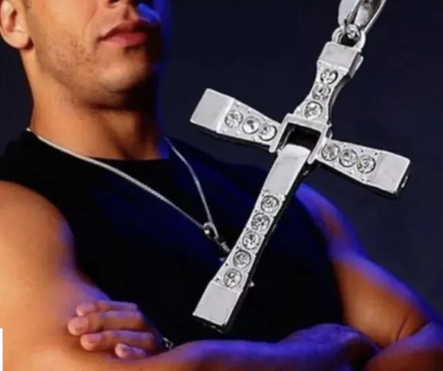 FAST FURIOUS Dominic Toretto s Cross Pendant Necklace Vin Diesel Gold Silver 16.00 PicClick AU
