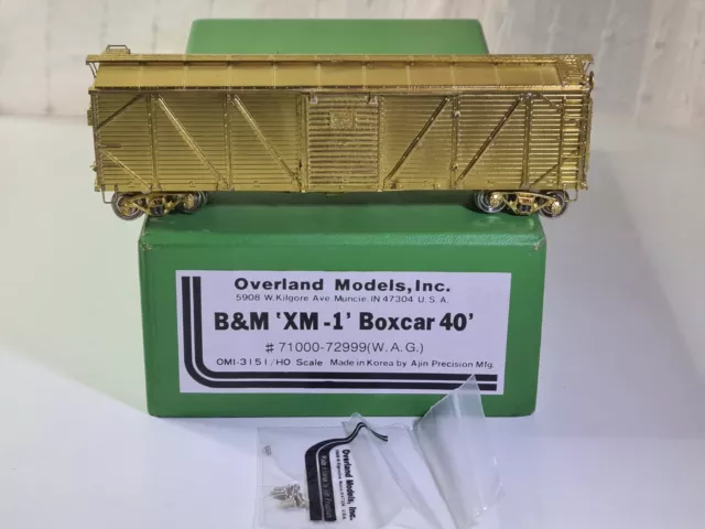 Overland Models Ho Scale Brass B&M Xm-1 Boxcar 40 Inc Box And Foam Omi-3151