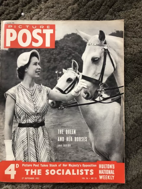 Picture Post 27 September 1952 Queen Elizabeth II Horse Guards Labour Attlee 50s