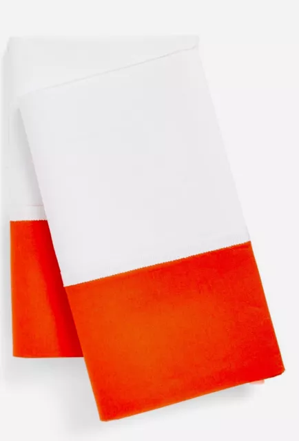 Kate Spade Pillowcase Set - Grace Sheeting - Maraschino Red on White  - Standard