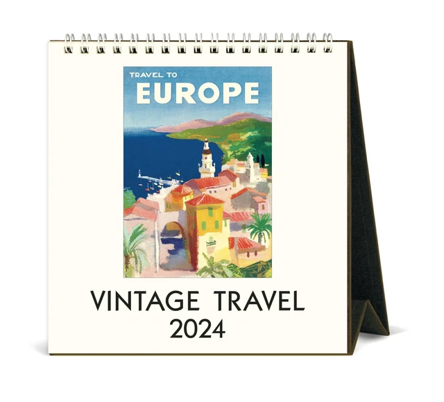 CAVALLINI & CO 2024 Easel Desk Calendar / Vintage Travel 19.95 PicClick