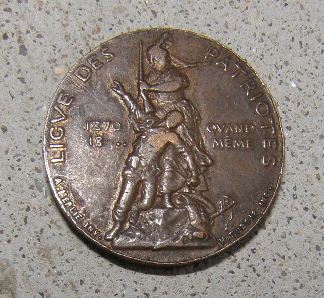719730] Frankrijk, Token, Ligue des Patriotes, History, 1882, Mercié
