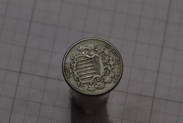 🧭 🇺🇸 Usa 5 Cents Shield Nickel 1876 Scarce Sharp Details B70 #K6056