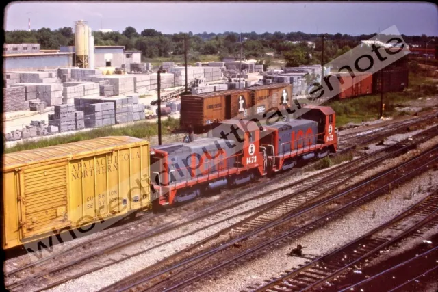 Original Slide Illinois Central Gulf ICG 1473 EMD SW14 Jackson MISS 6-8-83