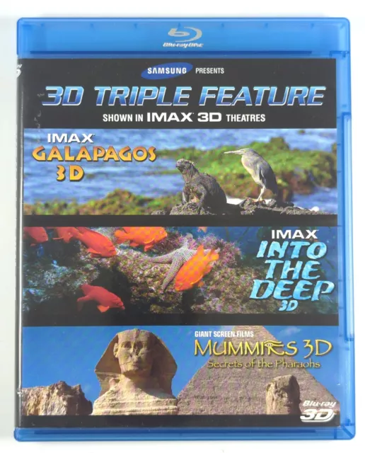 IMAX 3D Triple Feature - 3D Blu-ray - Gebr. - Galapagos, Mumien , Into The Deep