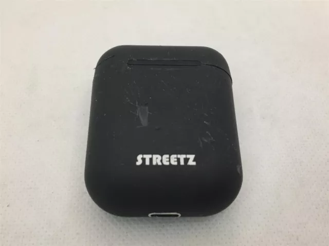 Streetz TWS-0003 Bluetooth Inalámbrico Auriculares & Carga Funda, Negro, Usado