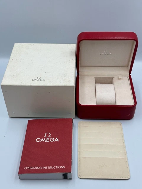 Boîte à Montre OMEGA Originale Pour Femme - Ancienne, Couleur Rouge, Boîtier Vide - Vintage, Collector