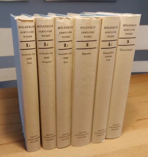 Hölderlin Sämtliche Werke - Grosse Stuttgarter Ausgabe Band 1 – 5 (6 Bände)