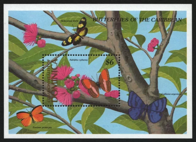 Dominica 1989 - Mi-Nr. Block 151 ** - MNH - Schmetterlinge / Butterflies