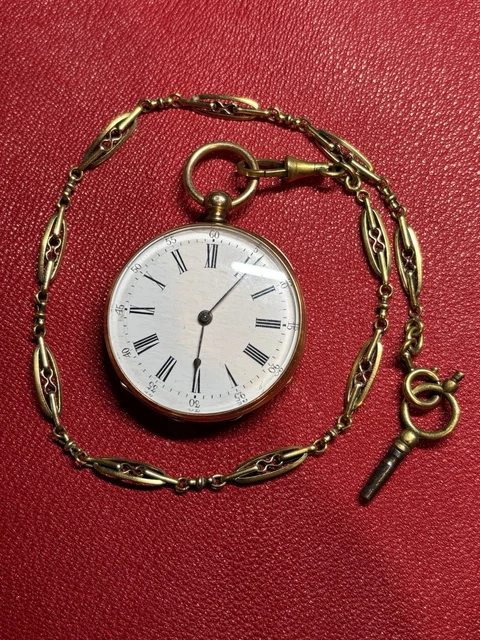 Montre à Gousset Homme En Or 18 Carats - Poids 66,7 Grammes - Occasion - Modèle Gros Format Vintage