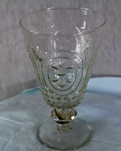 Antikes Pressglas / Kelchglas Mit Schönen Verzierungen - Um 1880