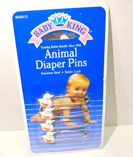 Baby King Animal Diaper Pins Cloth Diaper Stainless Steel Safety Lock