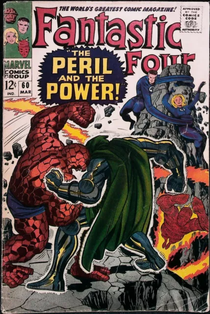 Fantastic Four #60 Vol 1 (1967) *Silver Surfer & Dr Doom Appearance* - VG/F