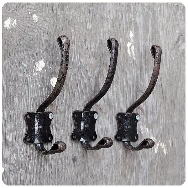 British Antique Wall Hook Set Of 3/Coat Hook/Industrial/Industrial/Iron/Shabby T