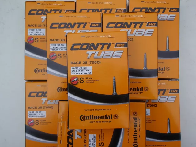 Continental Race 28 Road Tubes 700C 18-25mm 42mm Valve 10 Pack *New*