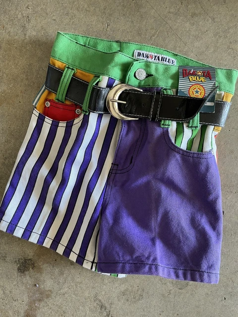 Vintage Childrens Retro Shorts With Belt Size 10