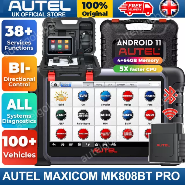 2024 Autel MaxiCOM MK808BT PRO Scanner Car Bi-Directional Diagnostic Scan Tool