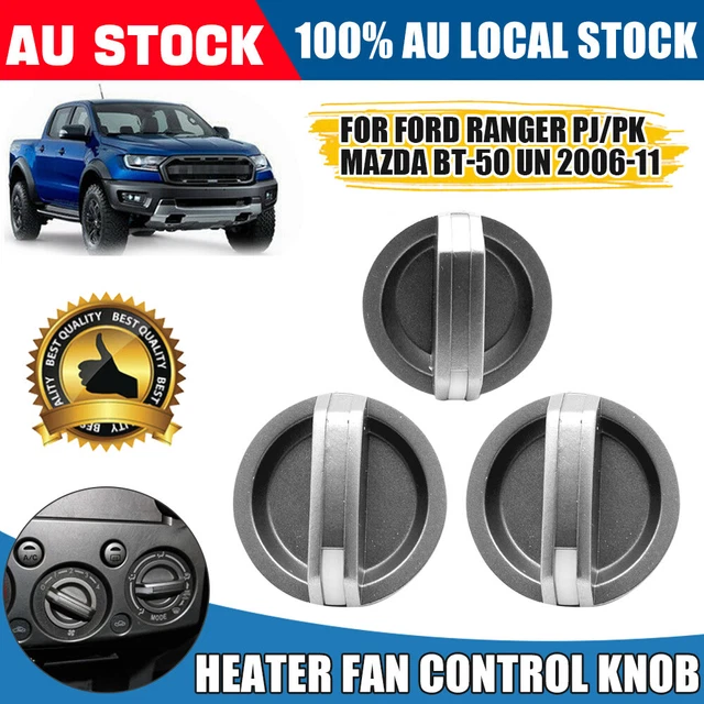 3x Heater Fan Control Knobs Kit For Ford PJ/PK Ranger Mazda BT-50 UN Replacement