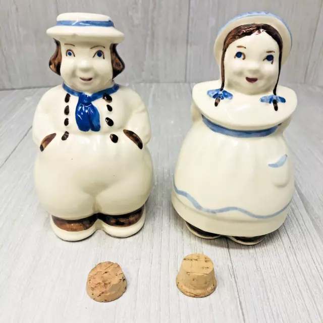 Vintage 1940 Shawnee Pottery USA Dutch Boy & Girl Salt & Pepper Shakers Large 5"