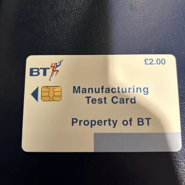 TRL 009 BT Telefonkarte Herstellung Testkarte £ 2,00 Sehr guter Zustand seltene Testversion