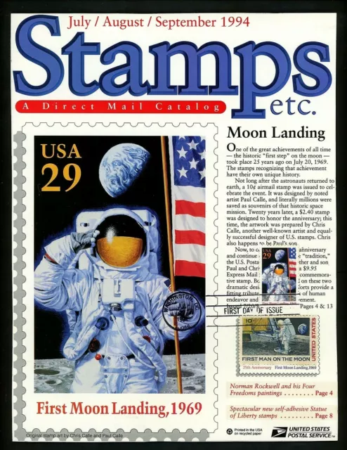 US FDC #2841a Ranto on USPS Stamps Etc. 1994 DC Moon Landing Anniversary Space
