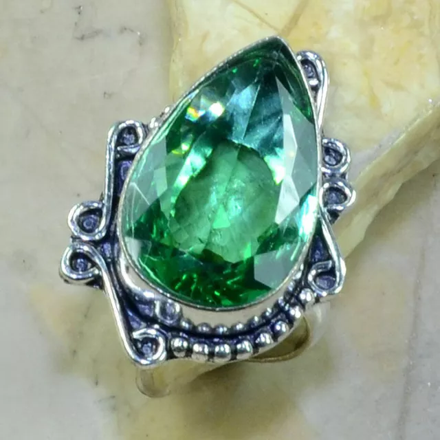 Belle Bague en argent et Améthyste vert Taille 57-58