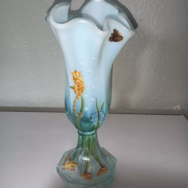 FENTON Swung VASE - UNDERWATER SCENE - Absolutely gorgeous!