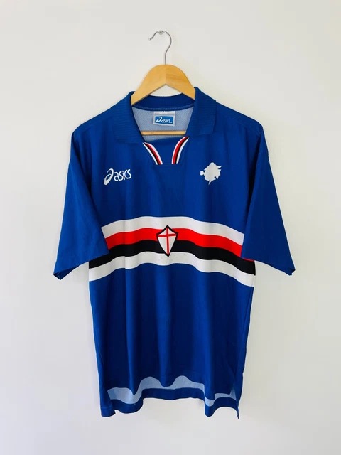 SAMPDORIA 1996-97 (LARGE) Football Home Shirt Serie A (Vintage