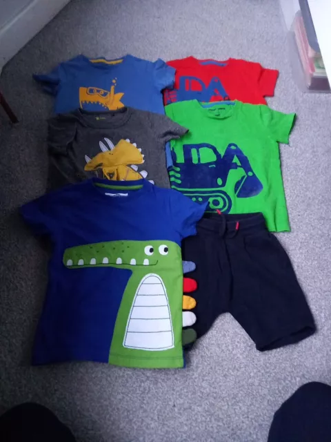 Boys Clothes Bundle Age 2-3 Shorts T Shirts Summer