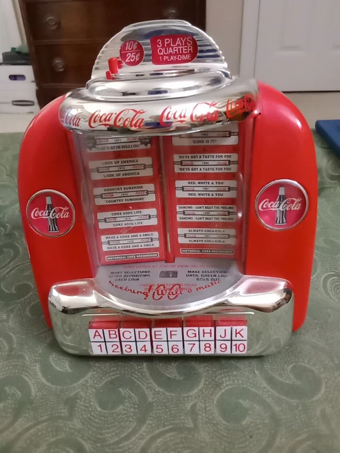 VINTAGE | Coke Mini Jukebox Bank, Good condition | New Batteries
