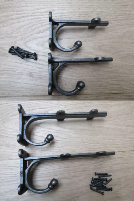 PAIR OF JACOBEAN cast iron rustic shelf Bracket wall Support books storage