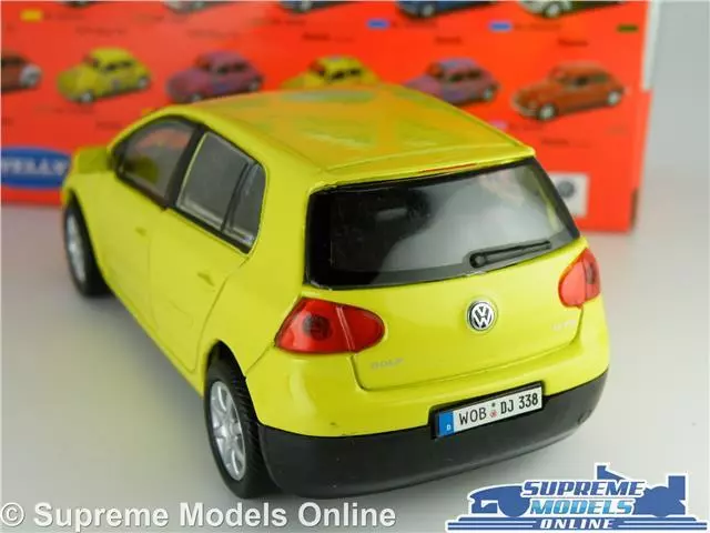 Volkswagen Vw Golf Mk5 Model Car 1:36-1:38 Scale Yellow Mark V Welly Nex K8 3