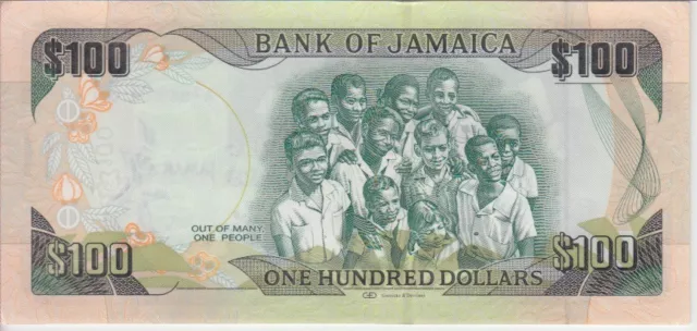 Jamaica Banknote P90 100 Dollars 2012 Commemorative  UNC                    2001 2