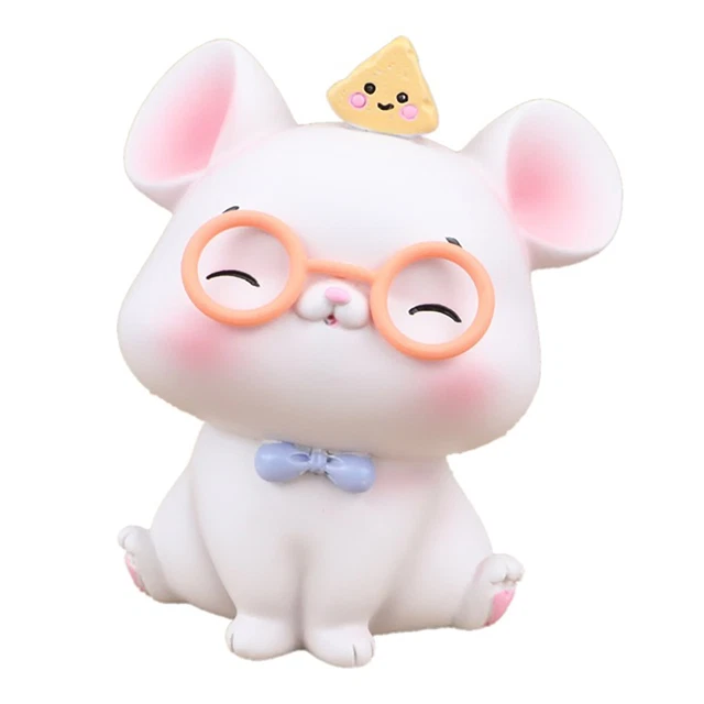 Mouse Statue Multifunctional No Odor Miniature Doll House Mouse Figurine Vivid