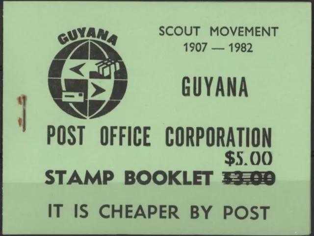 Guyana 1982 libretto scout ufficio postale $5, nuovo di zecca nuovo di zecca