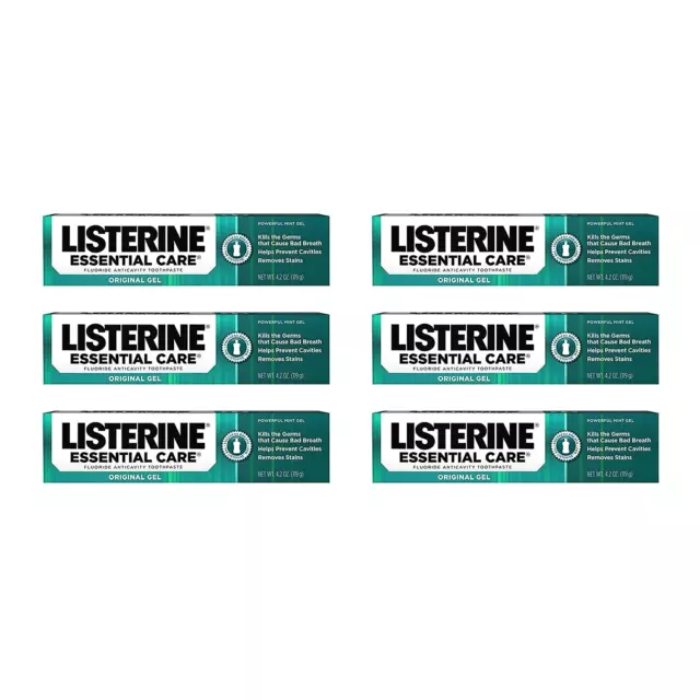 Listerine Essential Care Original Gel Fluoride Toothpaste Prevents Bad Breath 6