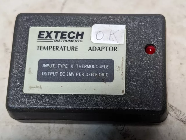 EXTECH INSTRUMENTS TEMPERATURE adaptor, input type K thermocouple ...