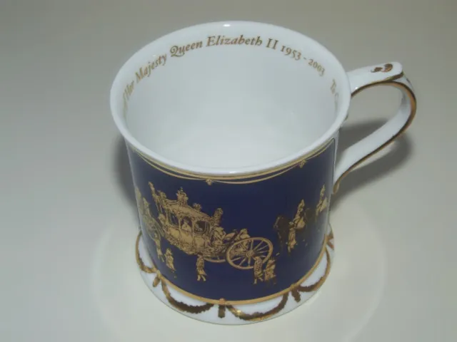 A Quality Royal Crown Derby Mug...50th Anniversary Queen Elizabeth 183/1500