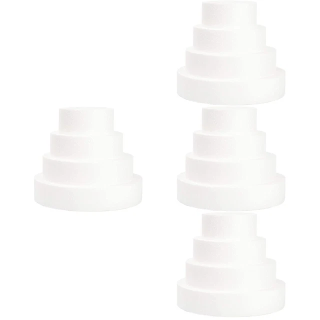 16 piezas Moldes creativos para decoración de pasteles espumas adornos para pasteles para fiesta (blanco)