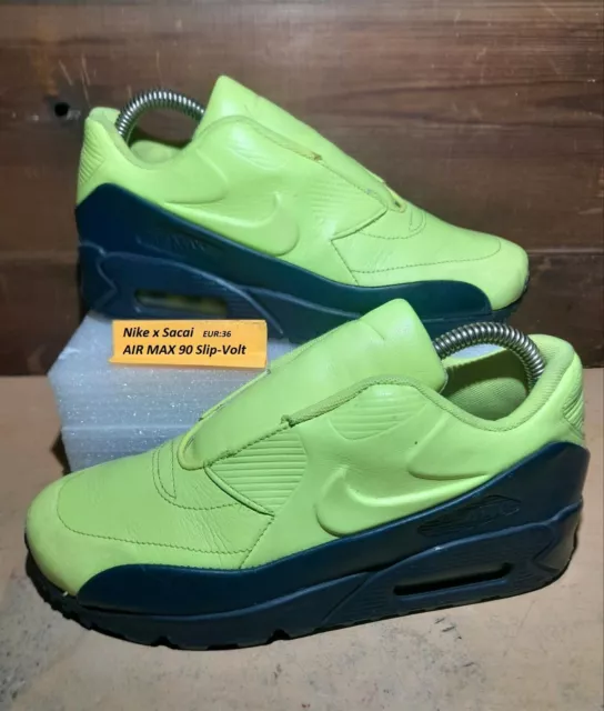 Nike Air Max 90 SP - Sacai "Volt Obsidian" 36 BW Classic Wmns Neongelb