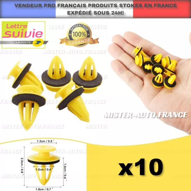 x10 Clips Fixation Garniture Porte Renault Kangoo..Dacia Duster Logan Sandero