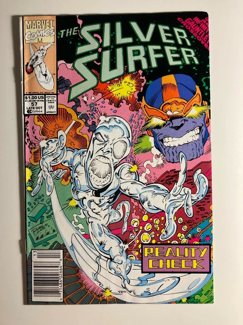 Silver Surfer #57 VF (Marvel Comics 1991) Newsstand Vol. 3 - Adam Warlock App